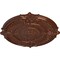 Ekena Millwork Attica Acanthus Leaf Ceiling Medallion (Canopies up to 4 5/8"), 53 1/2"OD x 3 1/2"P, Copper Penny CM53ATCPS - alternate 2